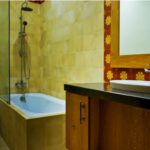 Bathroom at Master room -rustic natural colour